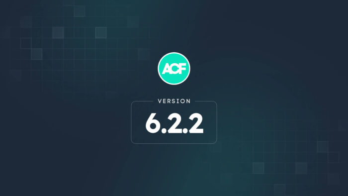 ACF 6.2.2 release graphic showing the ACF logo and build number